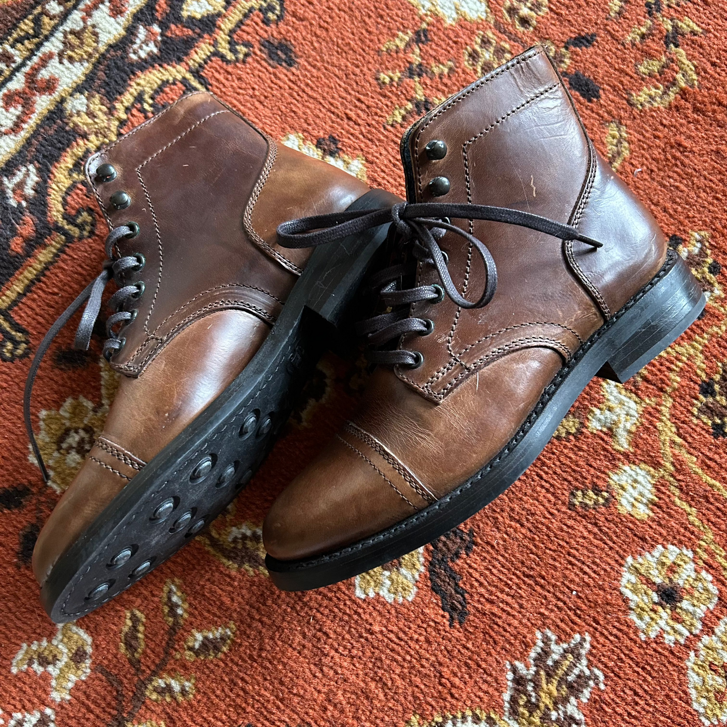 Preloved | Leather Boots Whiskey