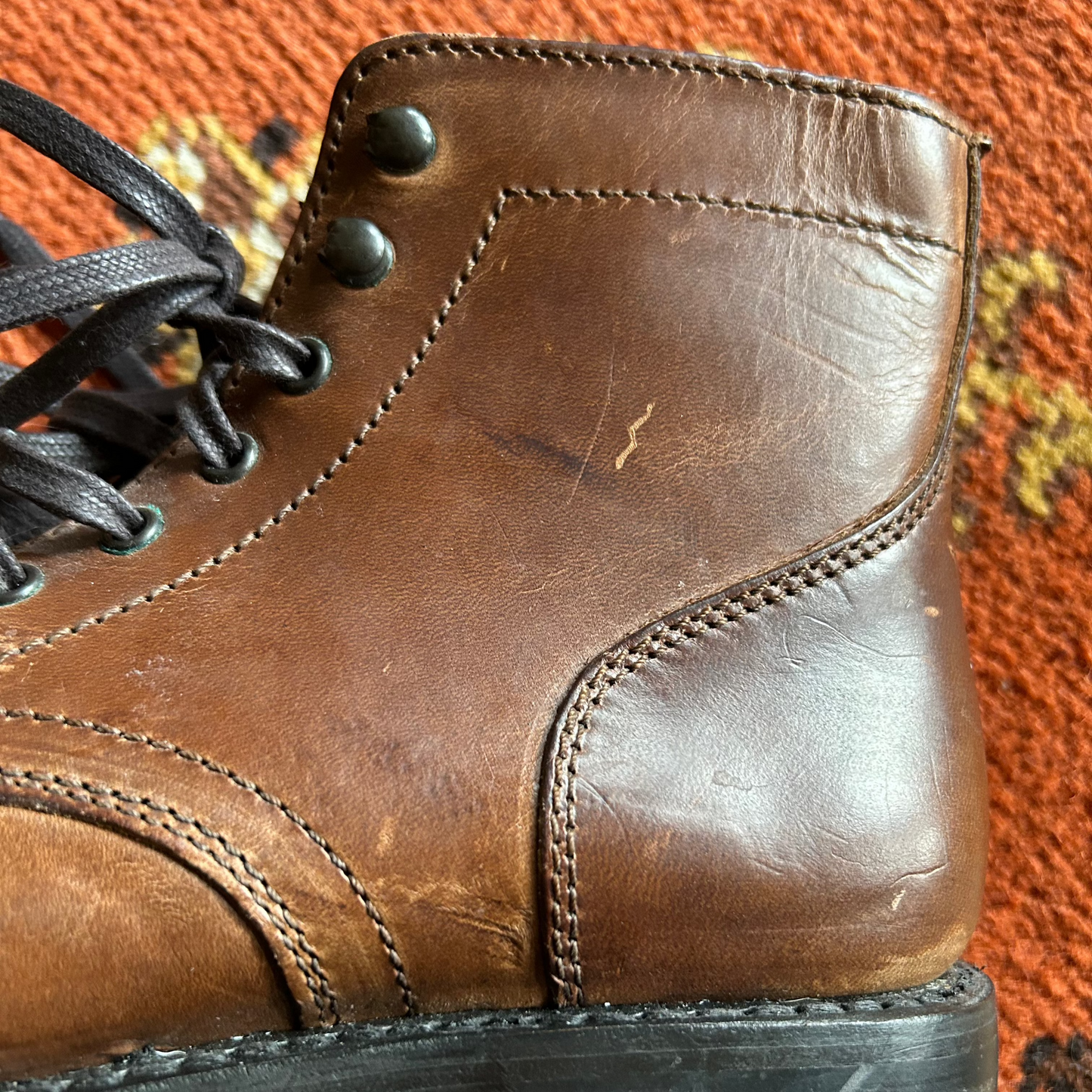 Preloved | Leather Boots Whiskey