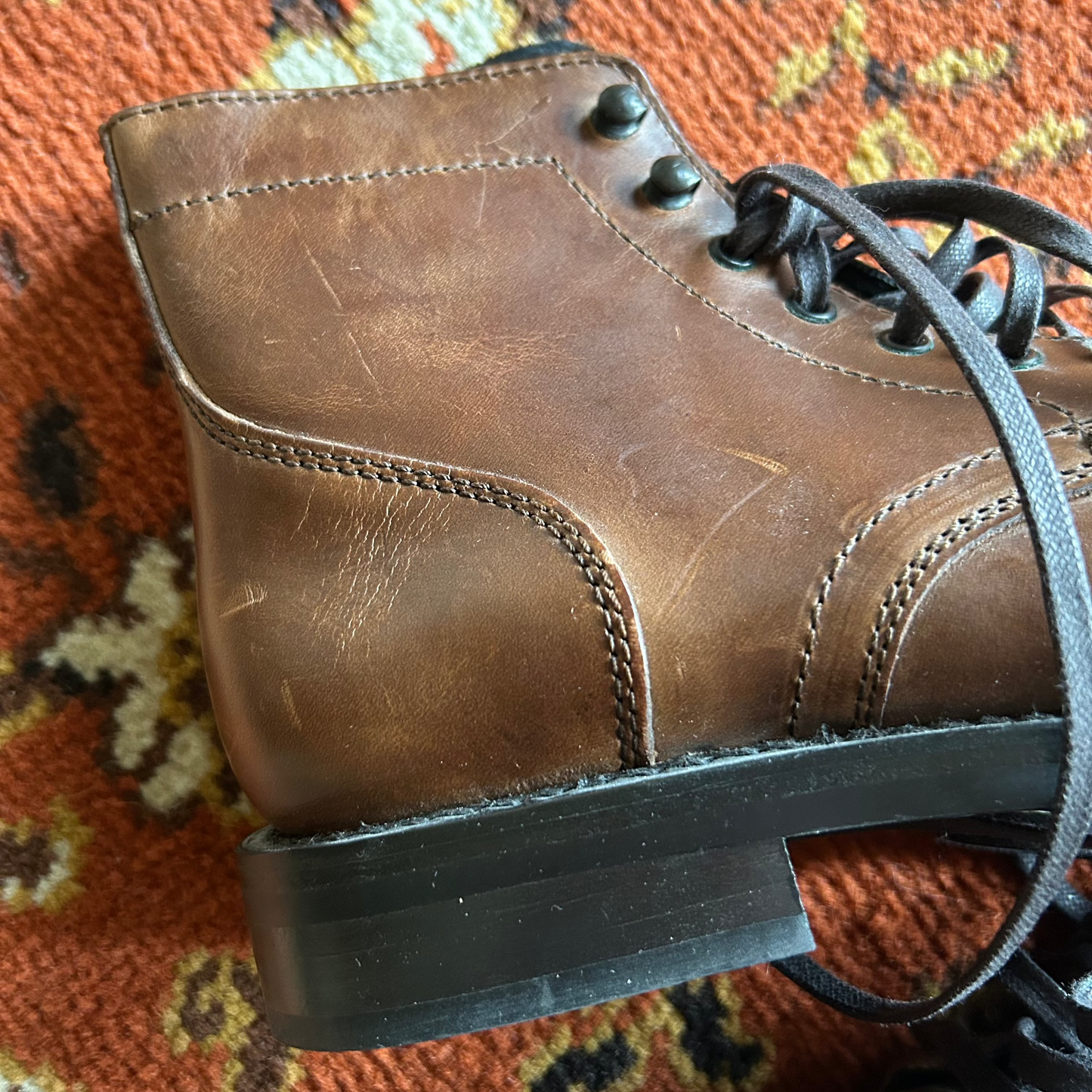 Preloved | Leather Boots Whiskey