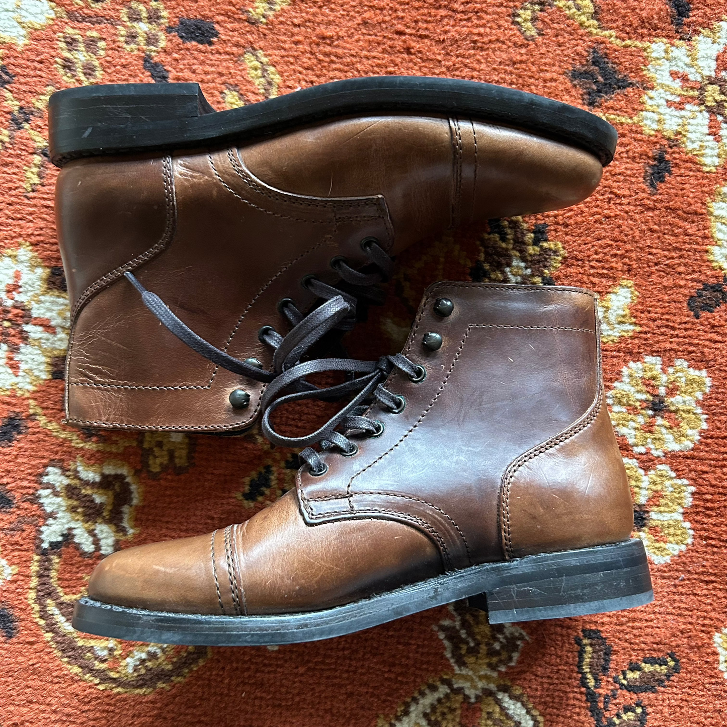 Preloved | Leather Boots Whiskey