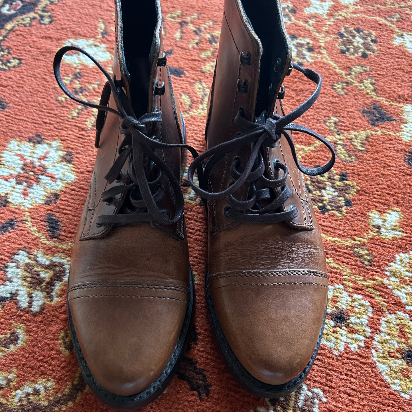 Preloved | Leather Boots Whiskey