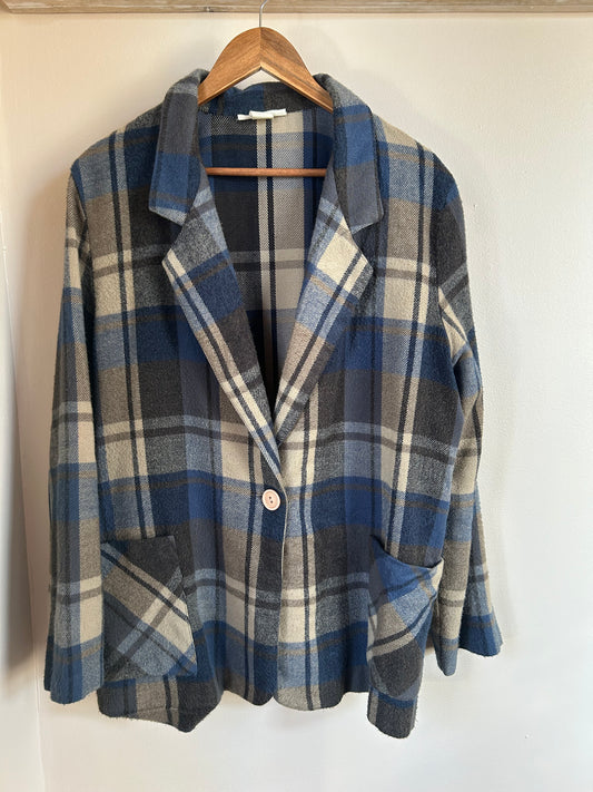 Vintage | Blazer Blue Plaid Flannel