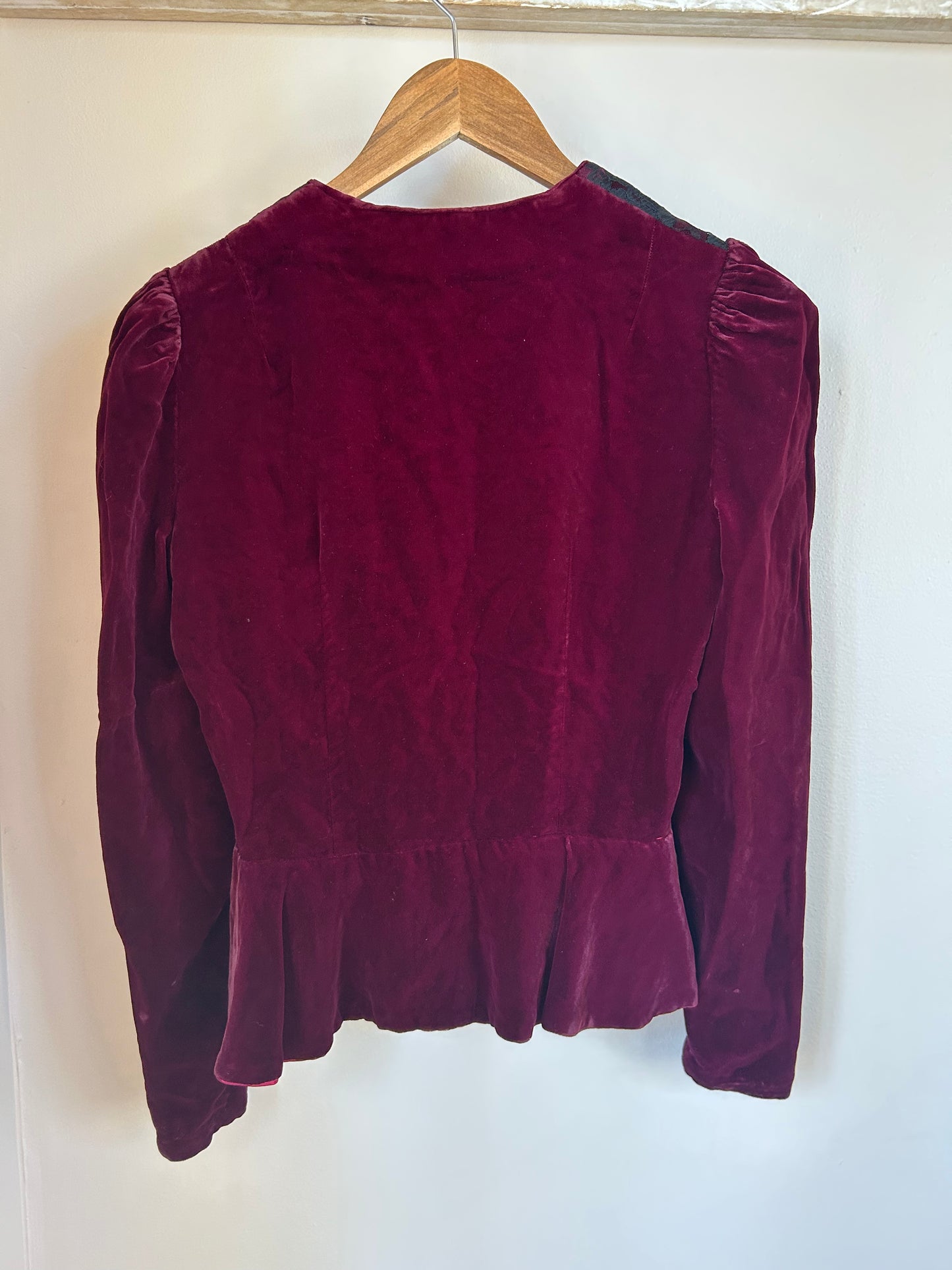 Vintage | Burgandy Velvet Top