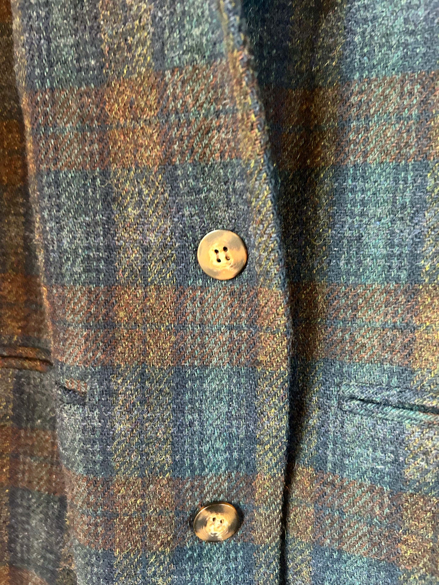 Vintage | Wool Blazer Navy + Brown