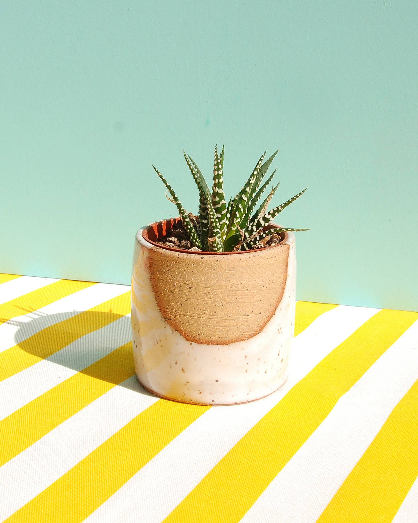 Small Ceramic Planter - Glow: White