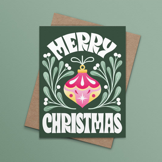 Merry Christmas Greeting Card | Holiday Card | Ornament