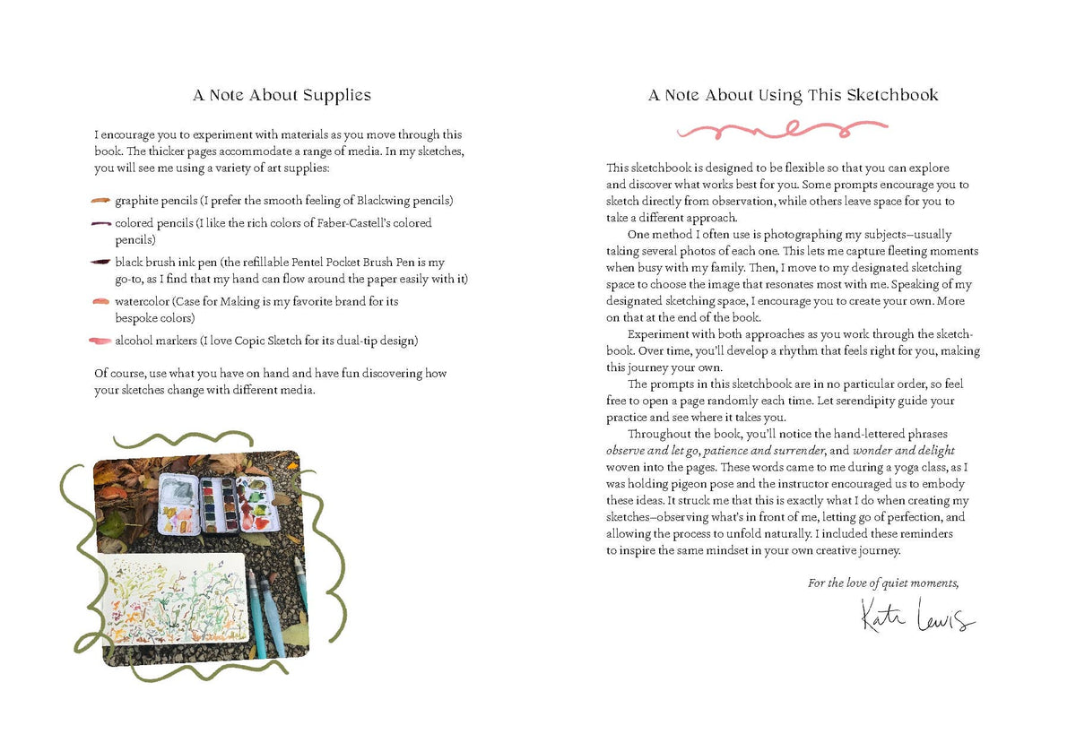 Quiet Moments: A Guided Sketchbook