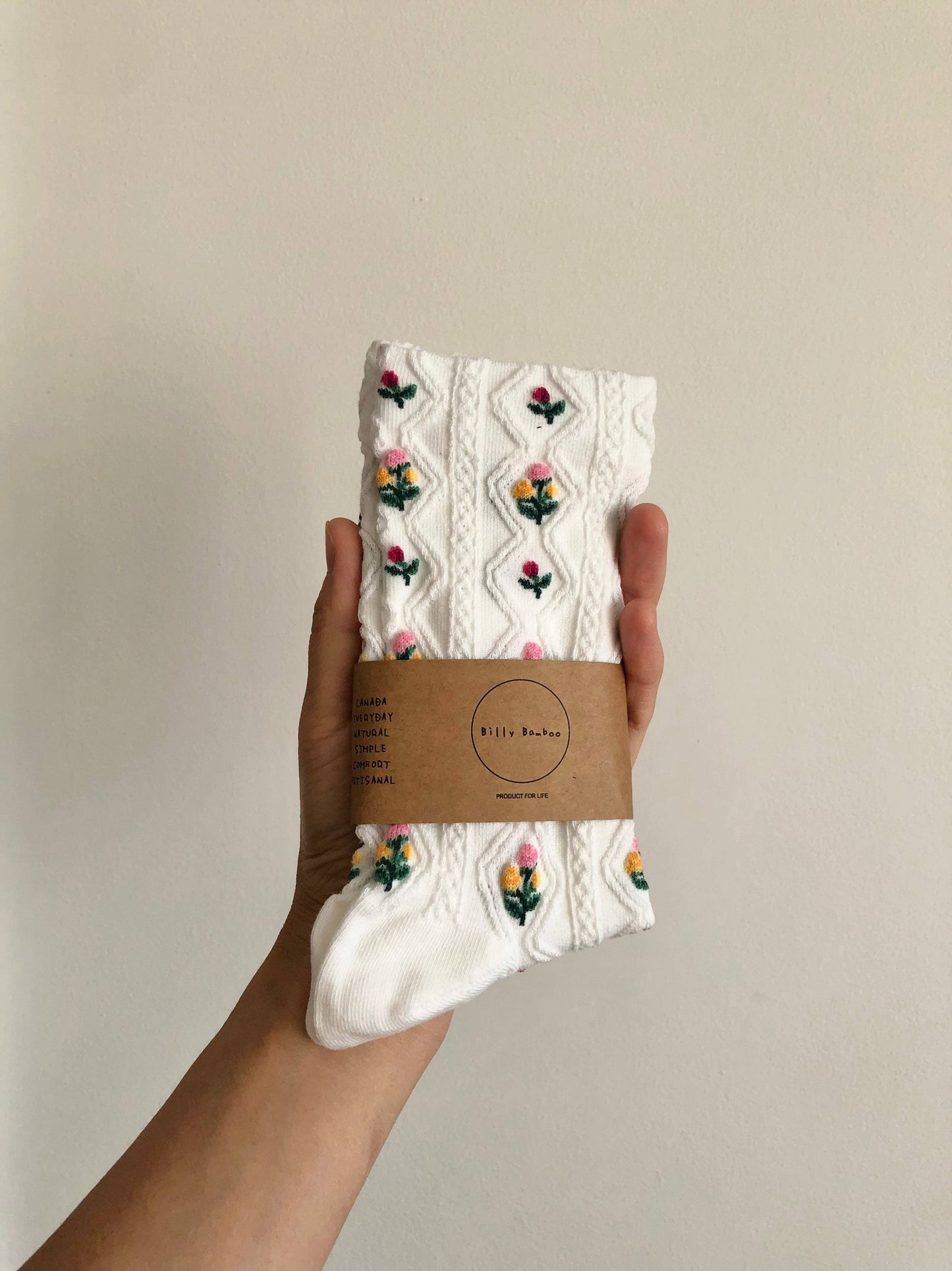 Socks | Rose Garden White