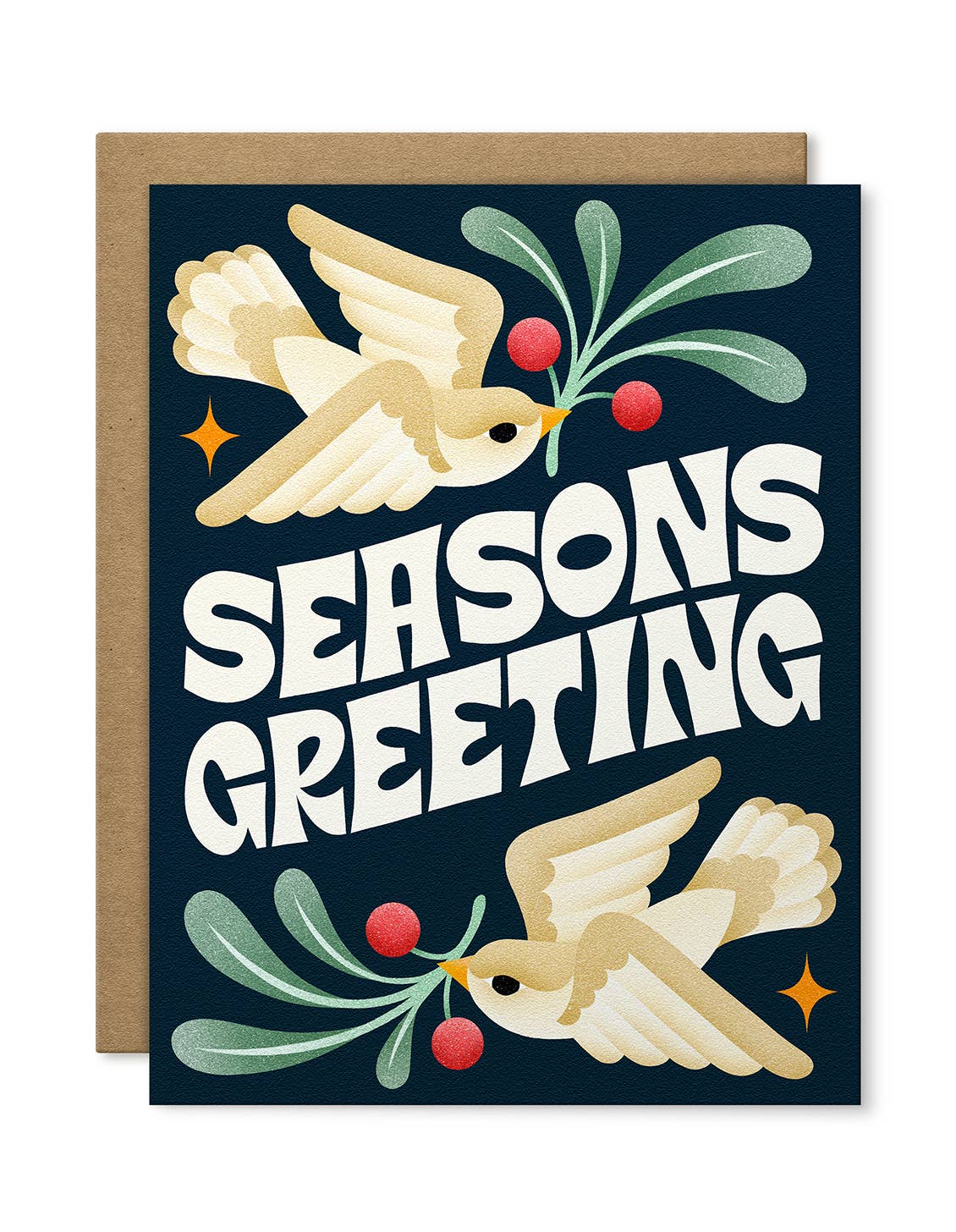 Seasons Greetings Birds Christmas Card | Holiday Card