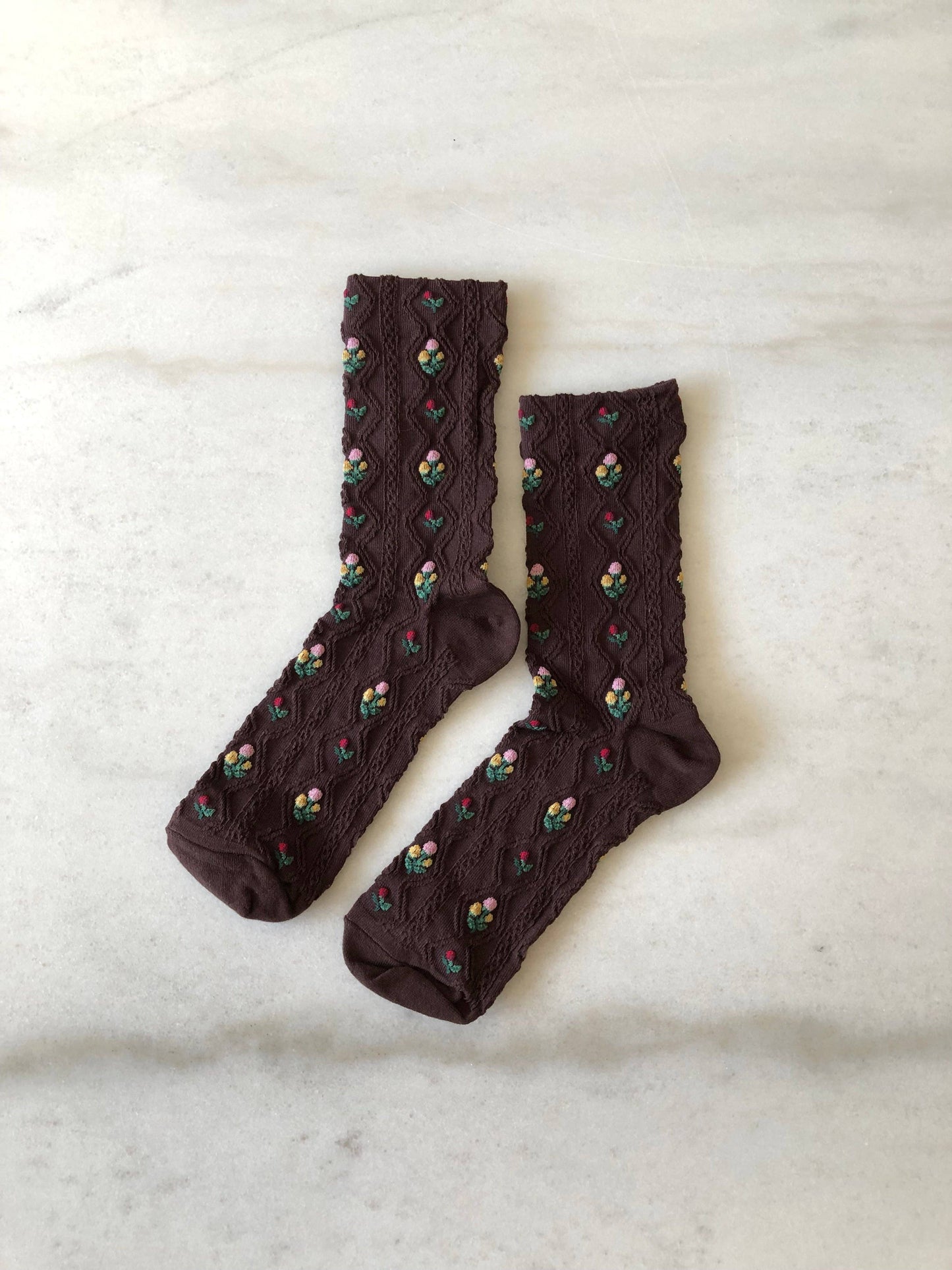 Socks | Rose Garden White