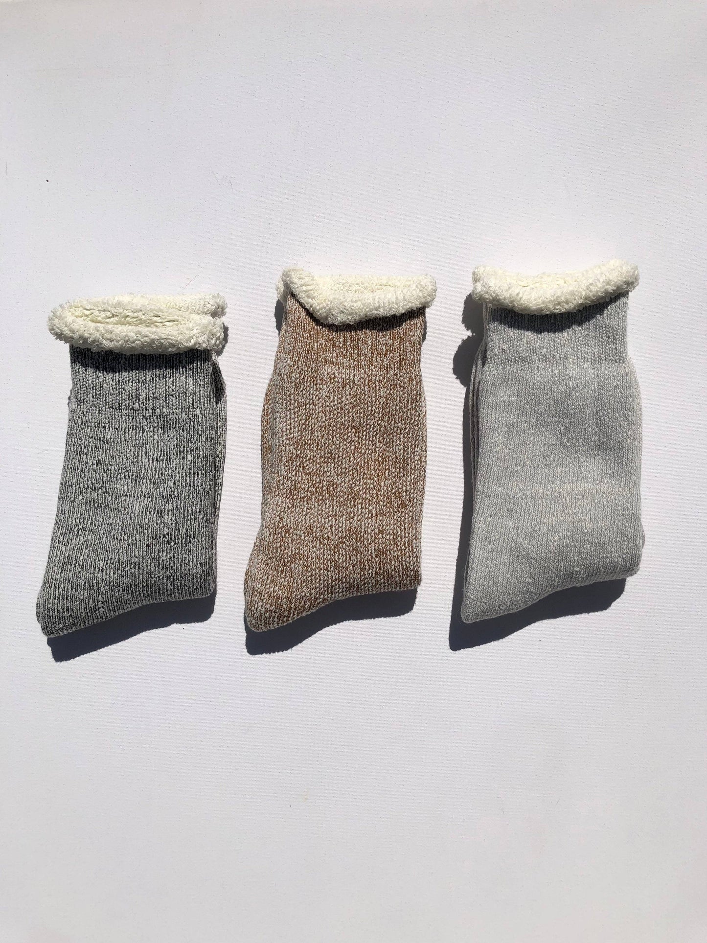 SUPER TERRY LOOP SOCKS: Rock / Women’s 7.5 - 10.5, Men’s 7 - 11.5