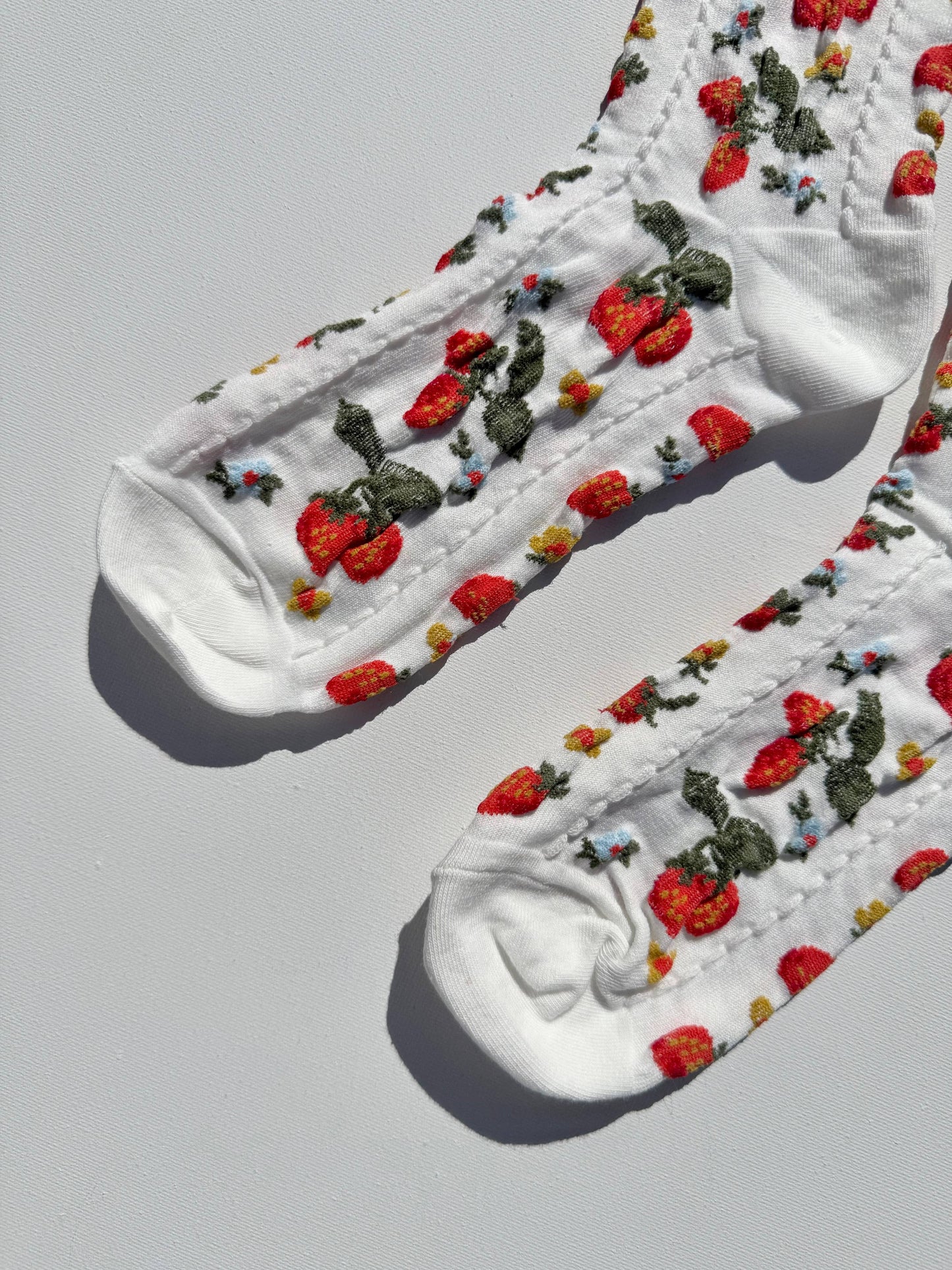 Socks | Strawberries Red coral