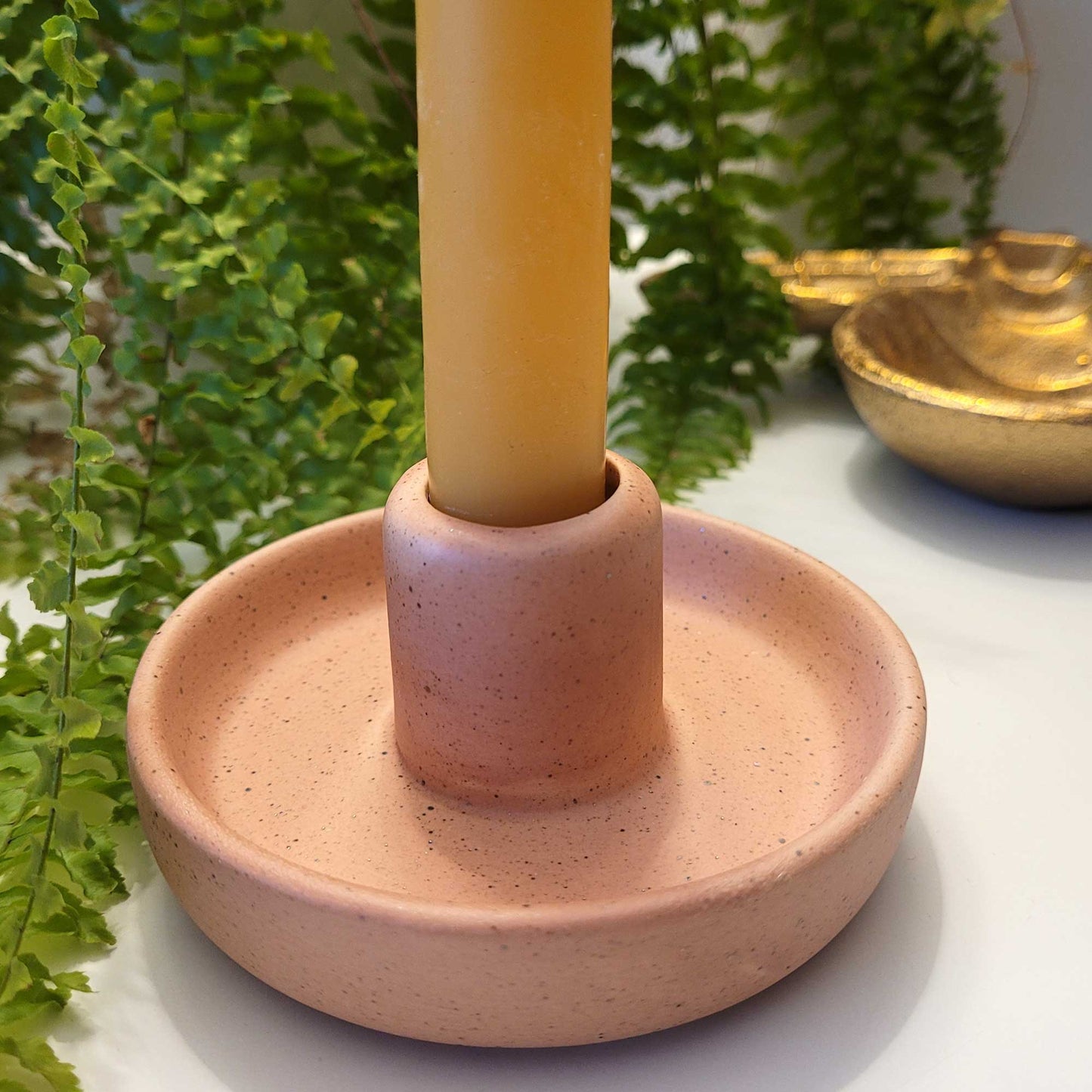 Nordic - Hygge style Ceramic Candlestick Holder: Blue