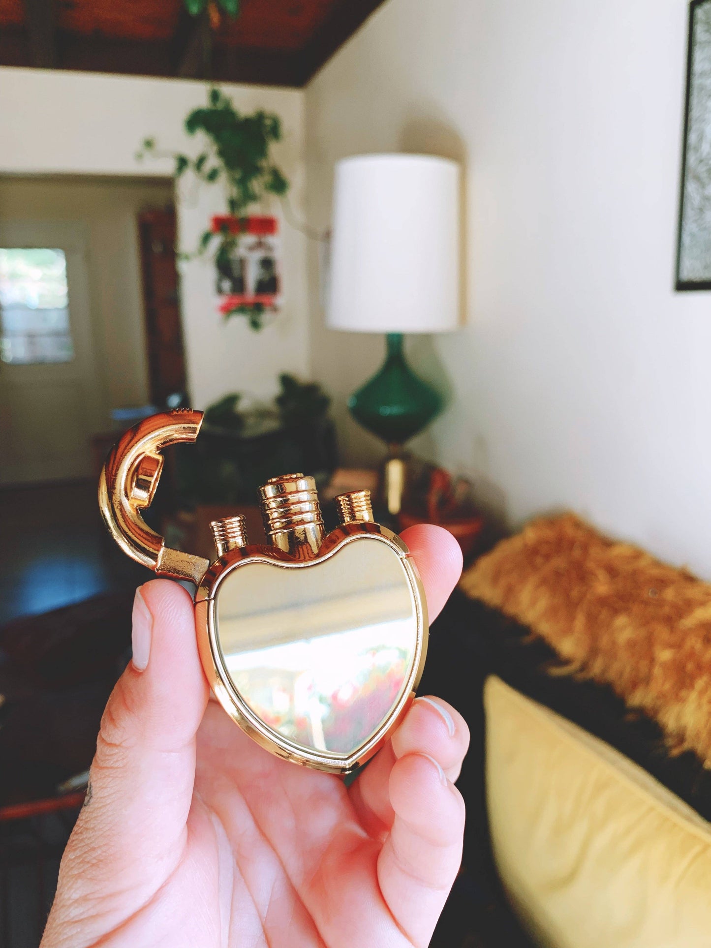 Heart Shaped Lighter: Gold