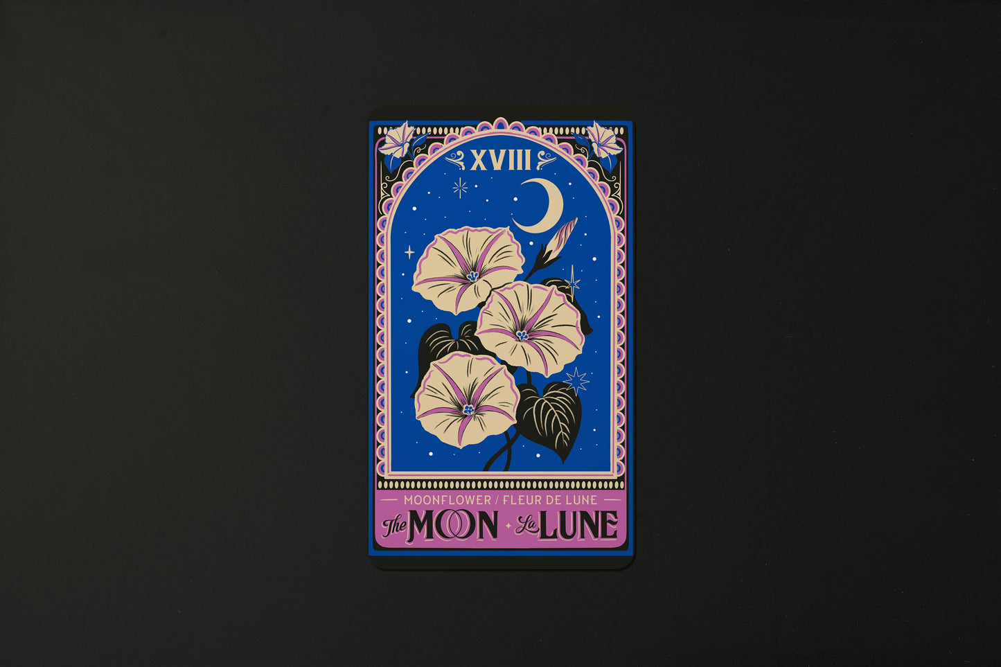 One-Card Floriography Tarot Card Reading with Purple Foil