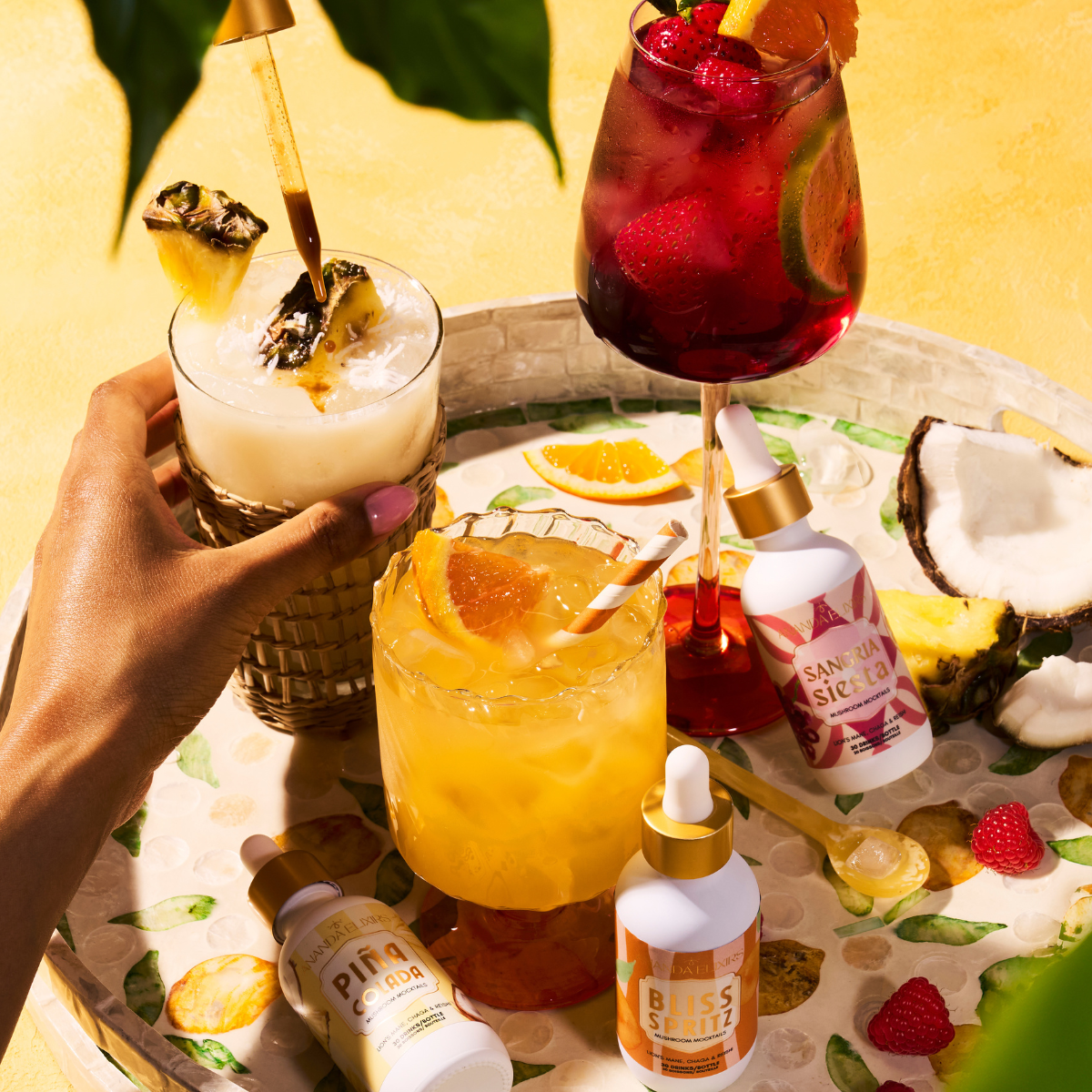 Mushroom Mocktails: Bliss Spritz