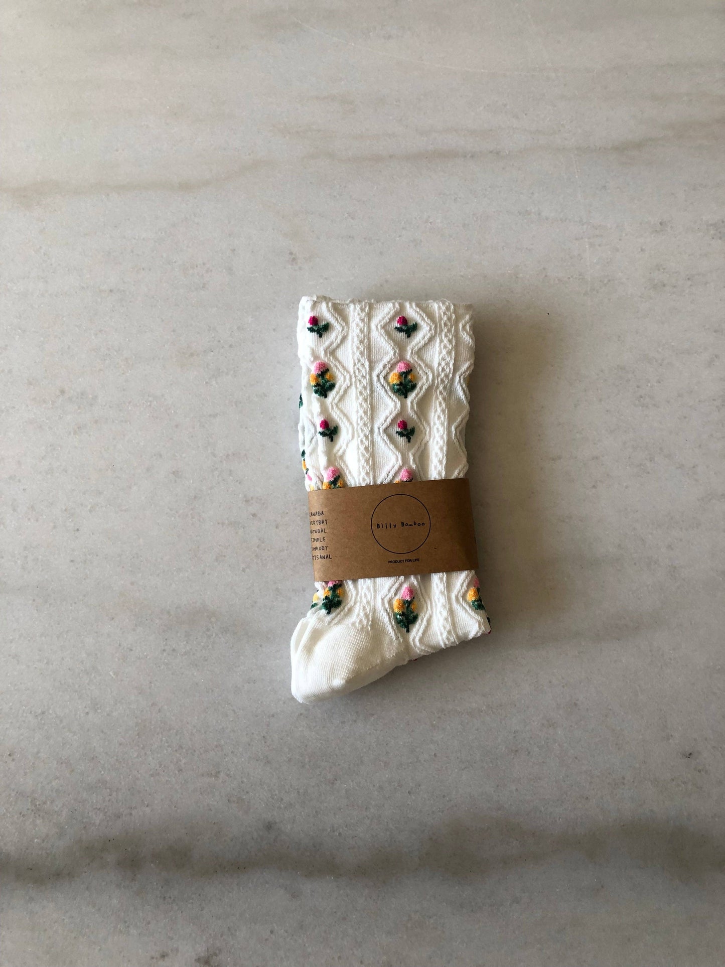 Socks | Rose Garden White