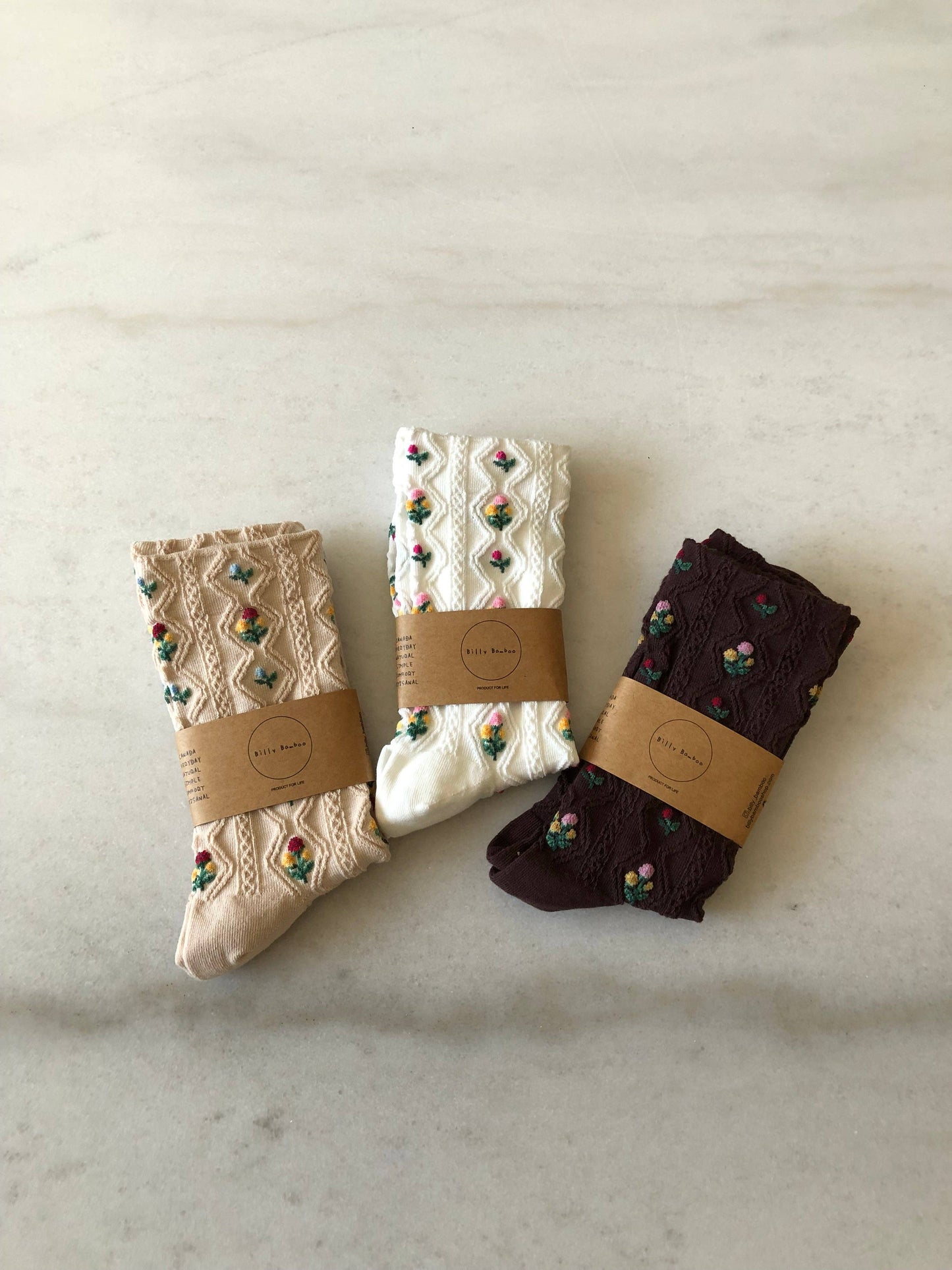 Socks | Rose Garden White