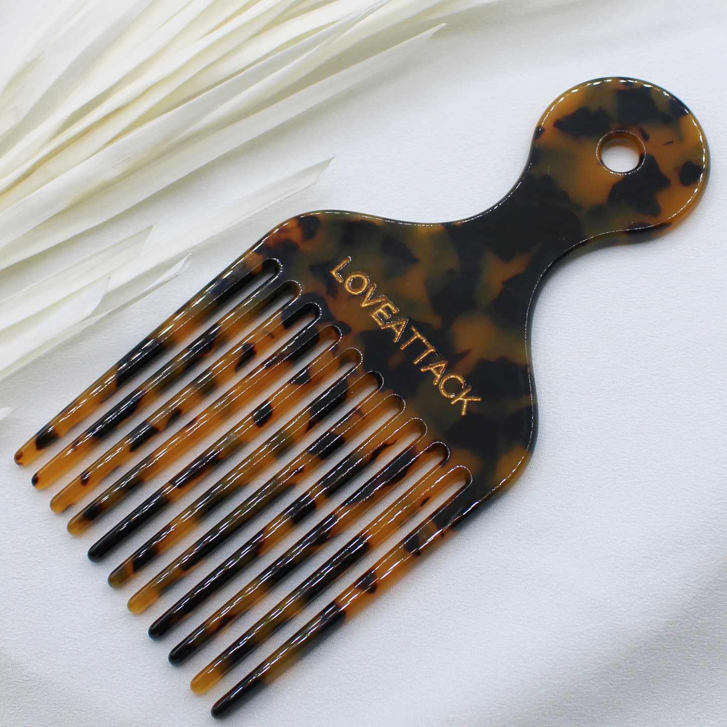 Cellulose Acetate Pick Hair Combs: Regular / Colourful Tortoiseshell