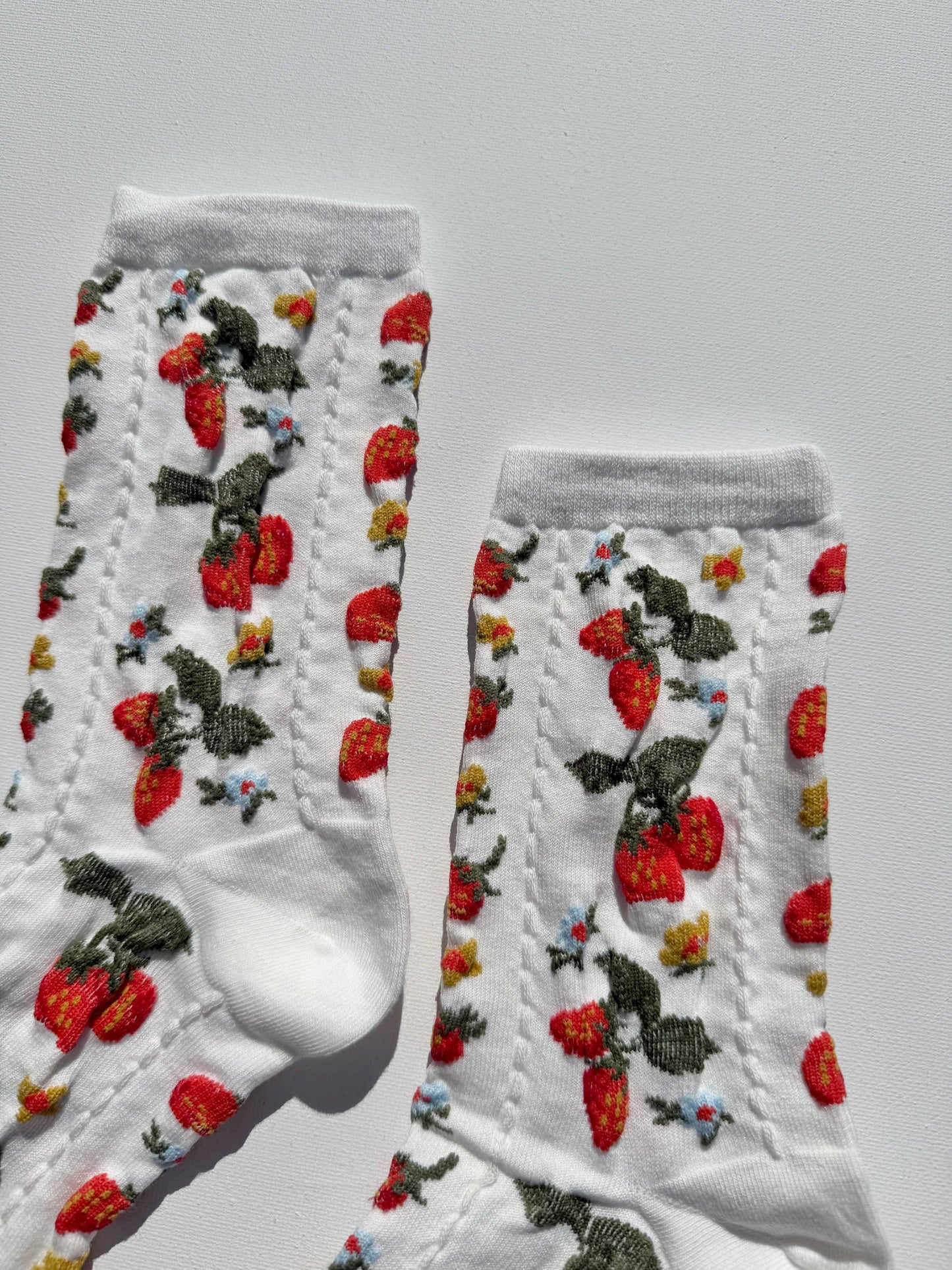 Socks | Strawberries Red coral