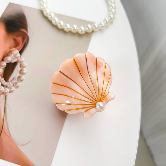 Hair Claw Clip | Shell Milk Orange