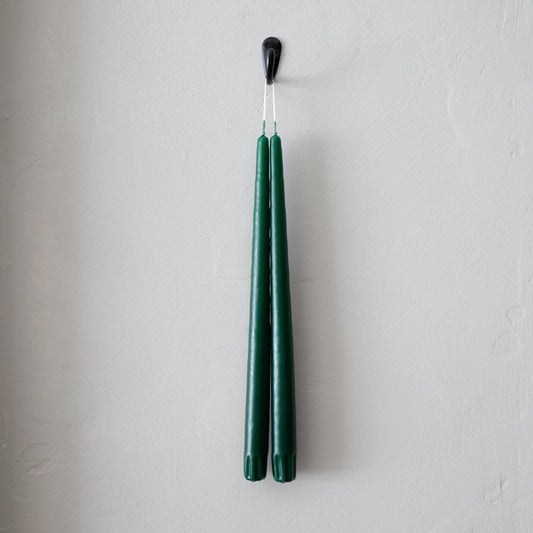 Taper Candles - Pair Christmas Green